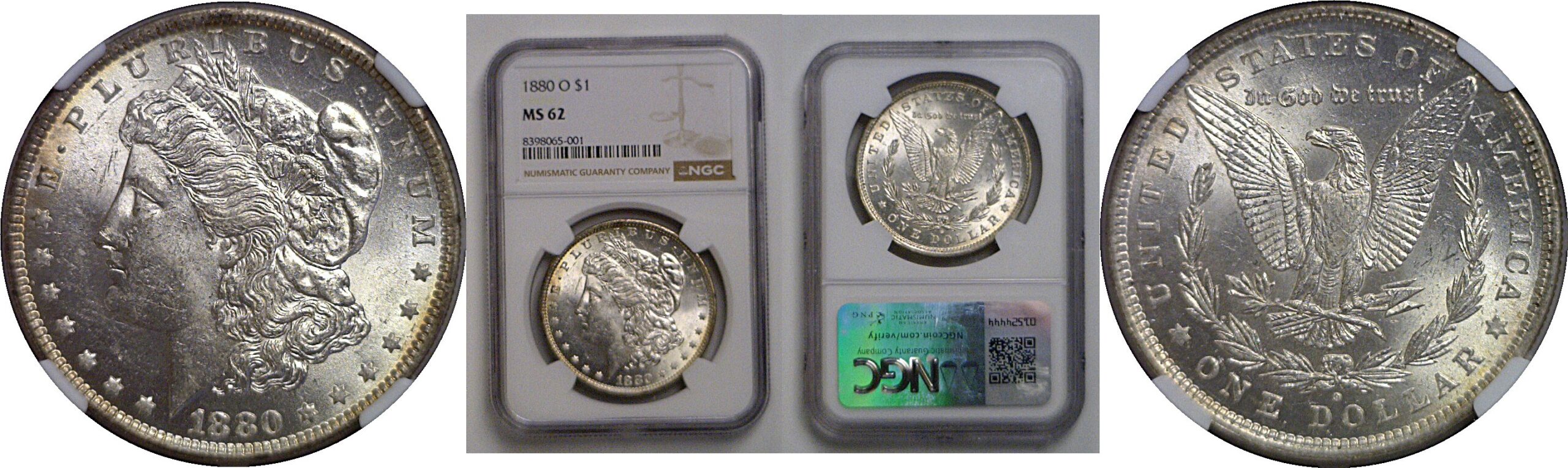 1880-O Morgan Dollar   NGC MS-62