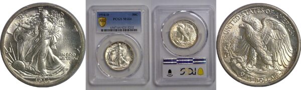 1916-D Walking Liberty Half Dollar   PCGS MS-64