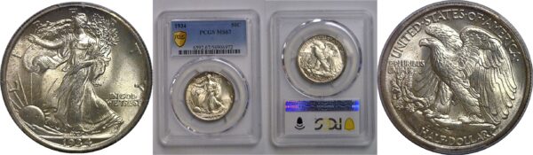 1934 Walking Liberty Half Dollar   PCGS MS-67
