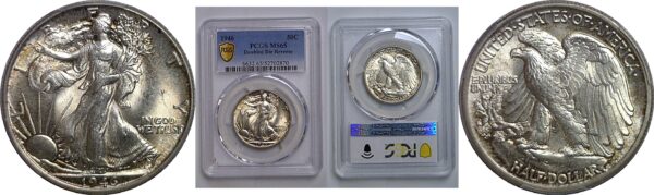 1946 Doubled Die Reverse  Walking Liberty Half Dollar   PCGS MS-65