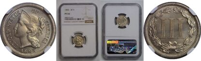 1883 Nickel Three Cent   NGC PF-66