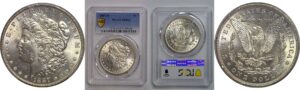 1887/6 Morgan Dollar   PCGS MS-63