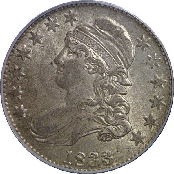 1833 Bust Half Dollar   PCGS AU-58  CAC - Image 2