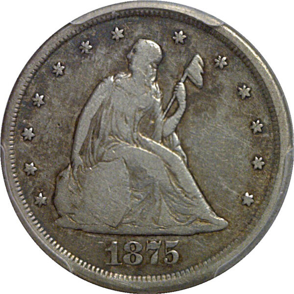 1875-CC Twenty Cent Piece   PCGS F-12 - Image 2