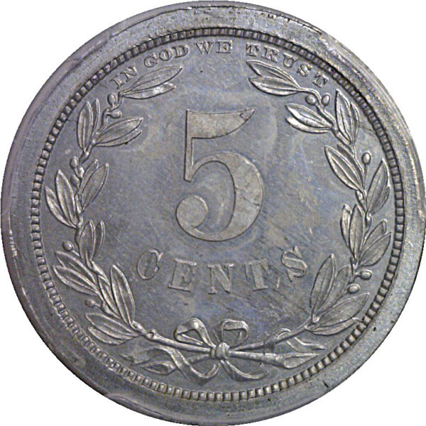 1868 Pattern Nickel   Judd-629   PCGS PR-63 - Image 3