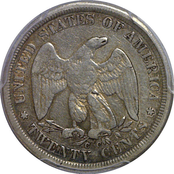1875-CC Twenty Cent Piece   PCGS F-12 - Image 3