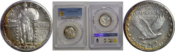 1919-S Standing Liberty Quarter   PCGS AU-58