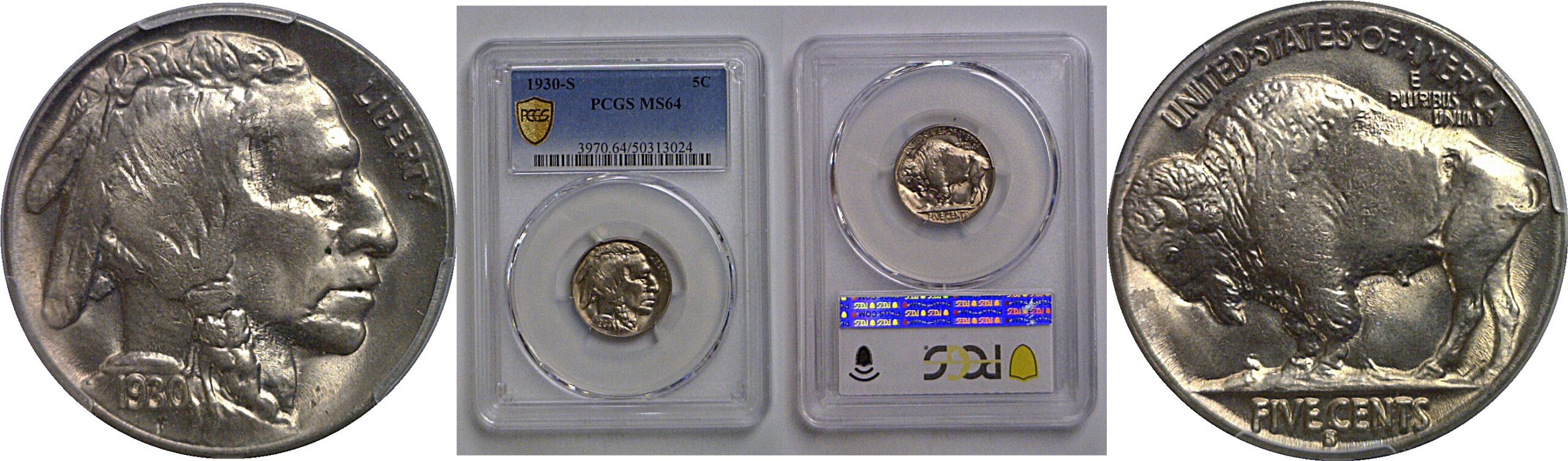 1930-S  Buffalo Nickel   PCGS MS-64