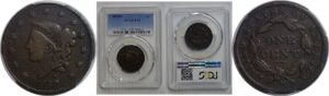 1839/6 Large Cent   PCGS F-15