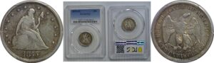 1875-CC Twenty Cent Piece   PCGS F-12