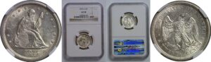1875-S Twenty Cent Piece   NGC AU-58