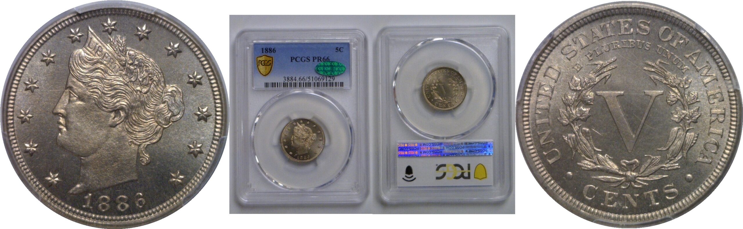 1886 Liberty Nickel   PCGS PR-66  CAC