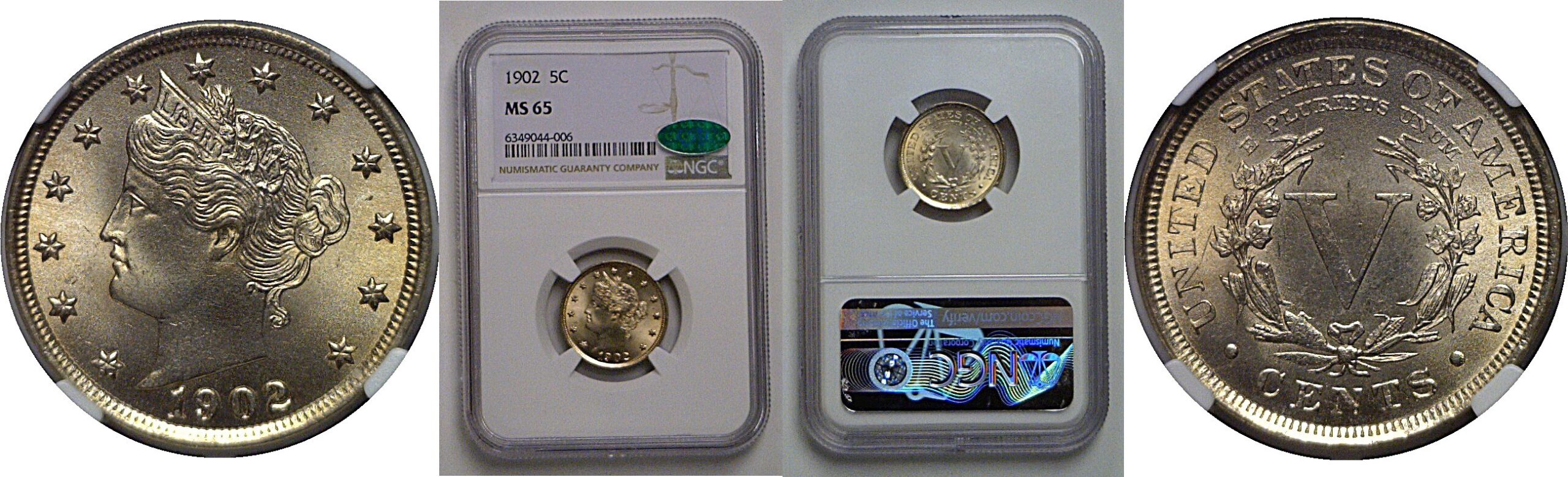 1902 Liberty Nickel   NGC MS-65  CAC
