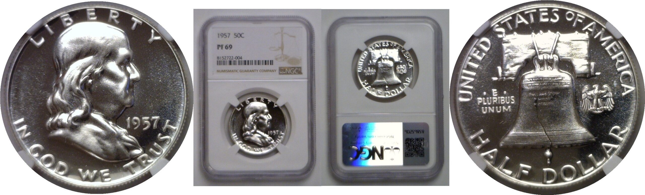 1957 Franklin Half Dollar   NGC PF-69