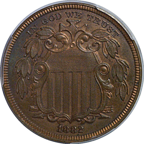 1882 Pattern Nickel  Judd-1694   PCGS PR-63 RB - Image 2
