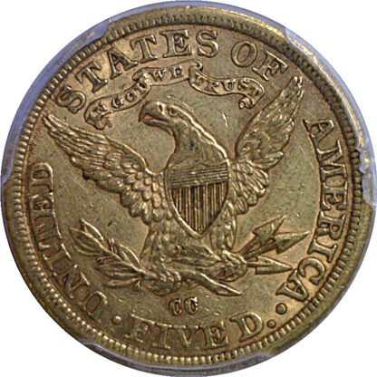 1881-CC  $5 Liberty    PCGS AU-55 - Image 3
