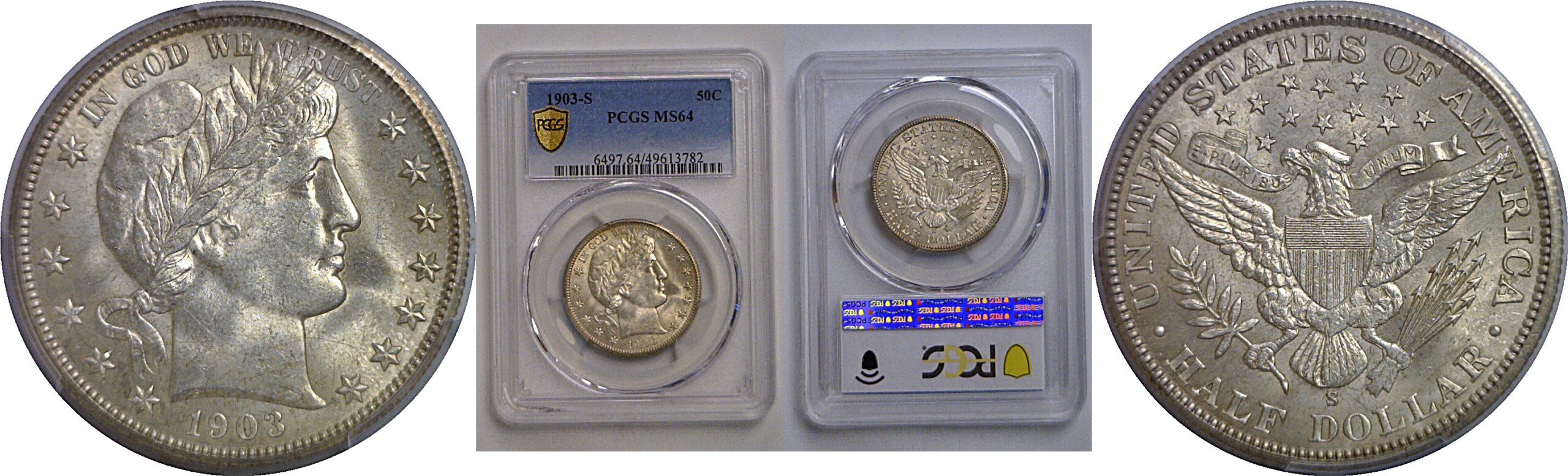 1903-S Barber Half Dollar   PCGS MS-64