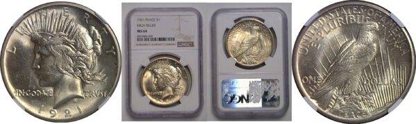1921 Peace Dollar   NGC MS-64