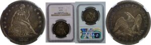 1843 Seated Liberty Dollar   NGC AU-50