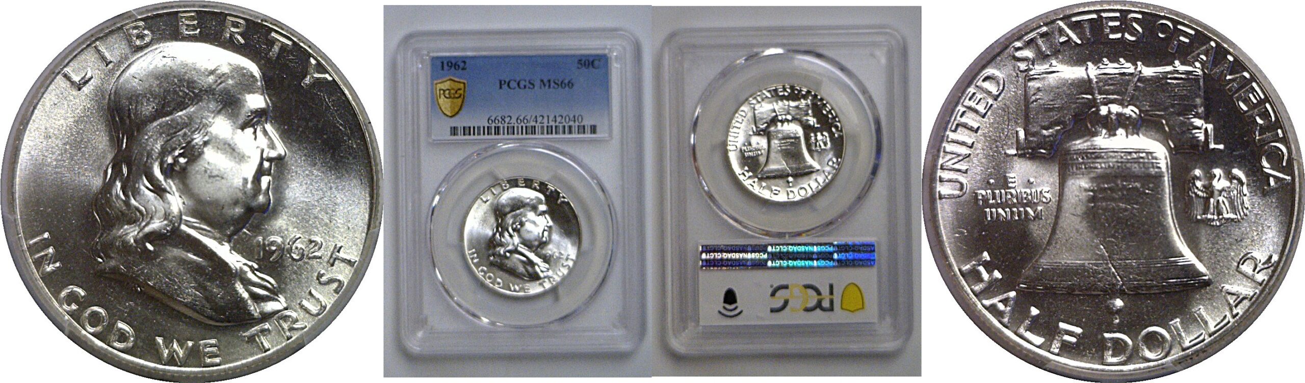 1962 Franklin Half Dollar   PCGS MS-66