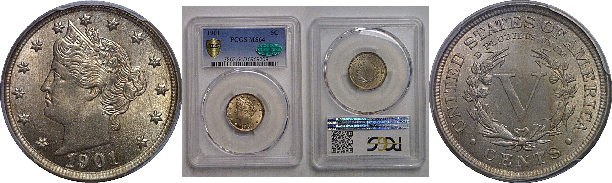 1901 Liberty Nickel   PCGS MS-64  CAC