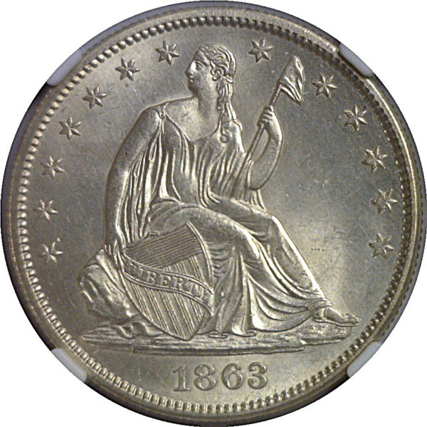 1863 Seated Liberty Half Dollar    NGC MS-65 - Image 2