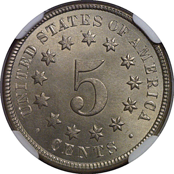 1871 Shield Nickel    NGC MS-66  CAC - Image 3