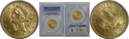 1907 $5 Liberty    PCGS MS-64+