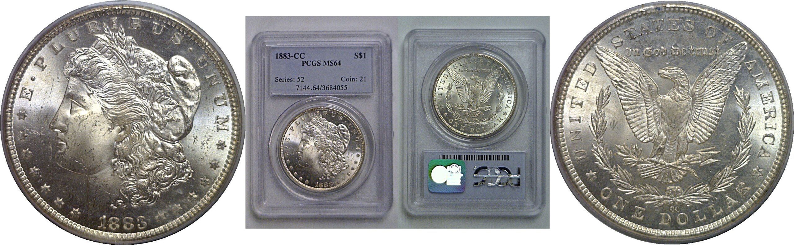 1883-CC Morgan Dollar   PCGS MS-64