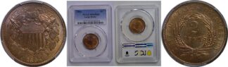 1864 Two Cent Piece   PCGS MS-65 RB