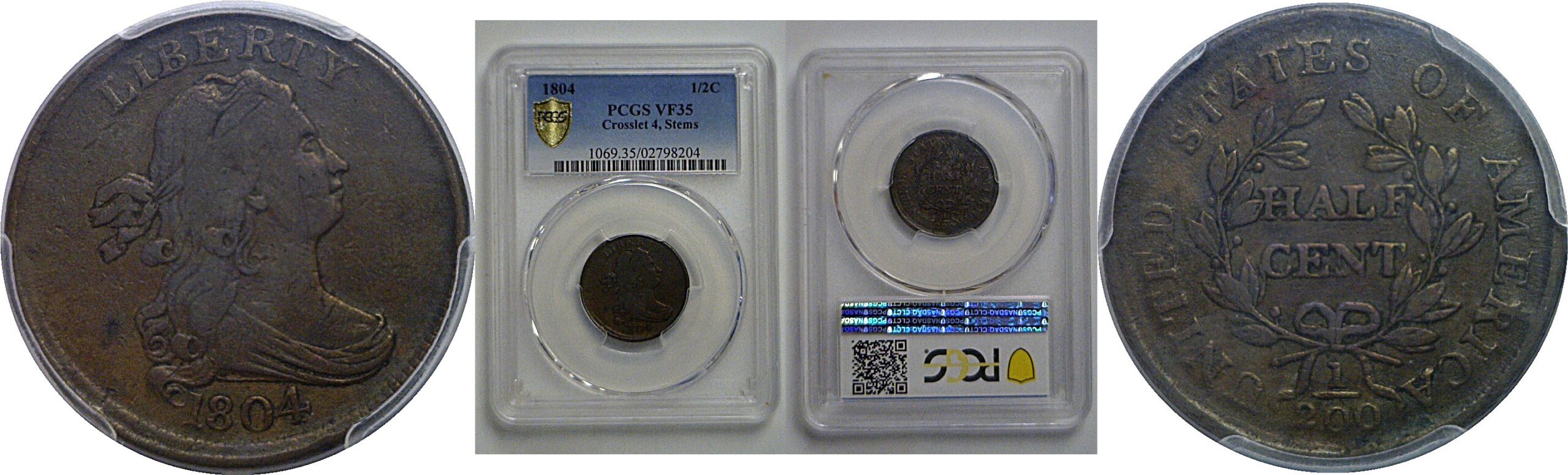 1804 Half Cent   PCGS VF-35