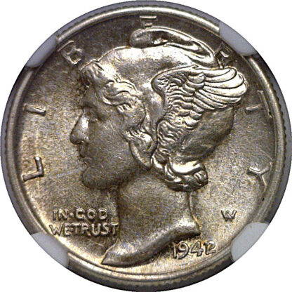 1942/1 Mercury Dime   NGC MS-62 - Image 2