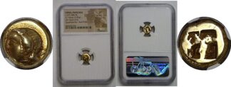 477-388 BC.  Ionia, Phocaea Electrum Hecte   NGC VF