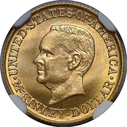 1916 $1 McKinley Gold Commemorative   NGC MS-66 - Image 2