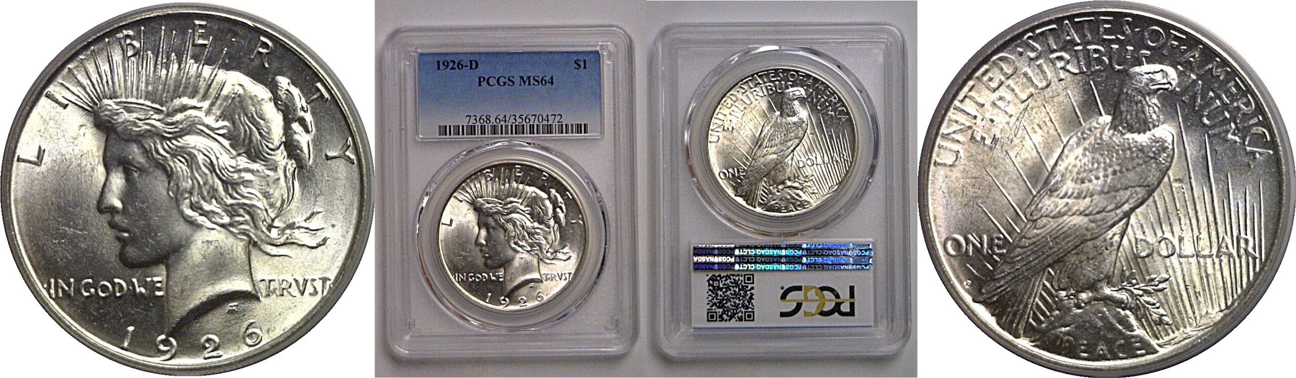 1926-D  Peace Dollar   PCGS MS-64