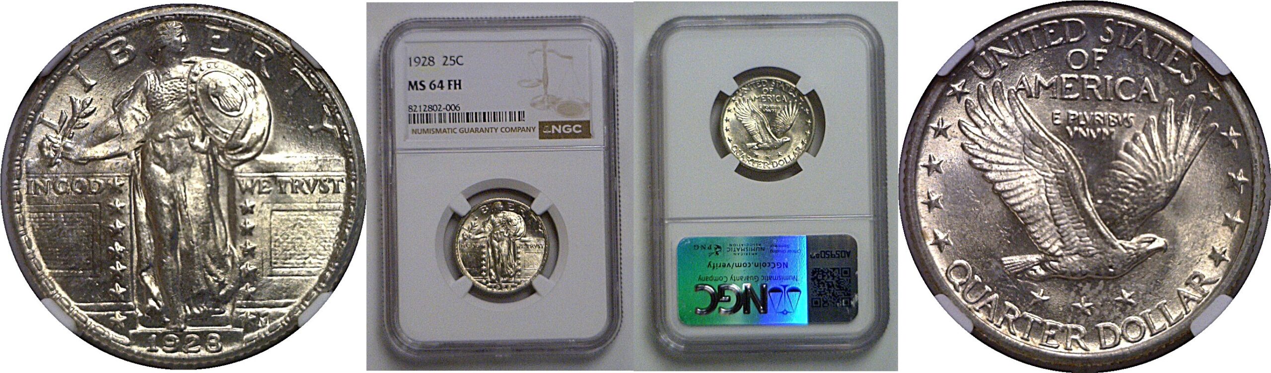 1928 Standing Liberty Quarter   NGC MS-64 FH