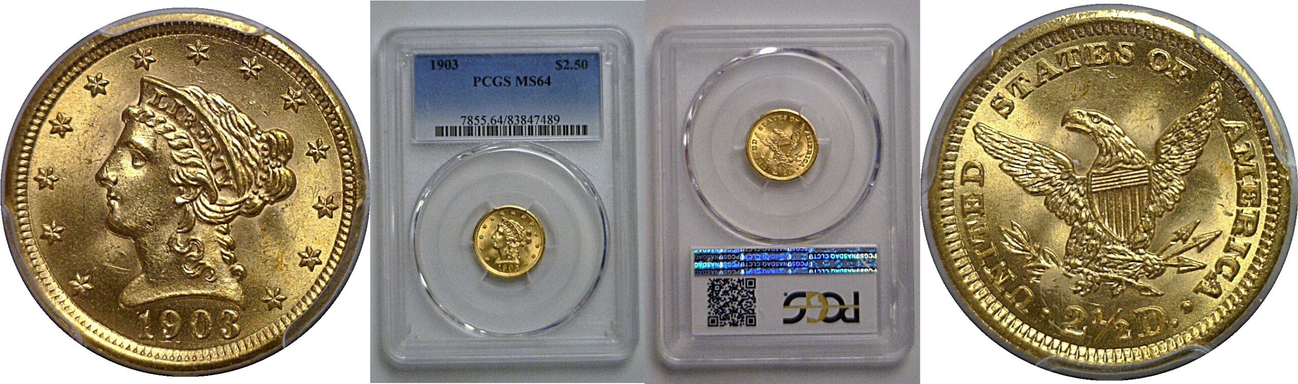 1903 $2 1/2 Liberty   PCGS MS-64