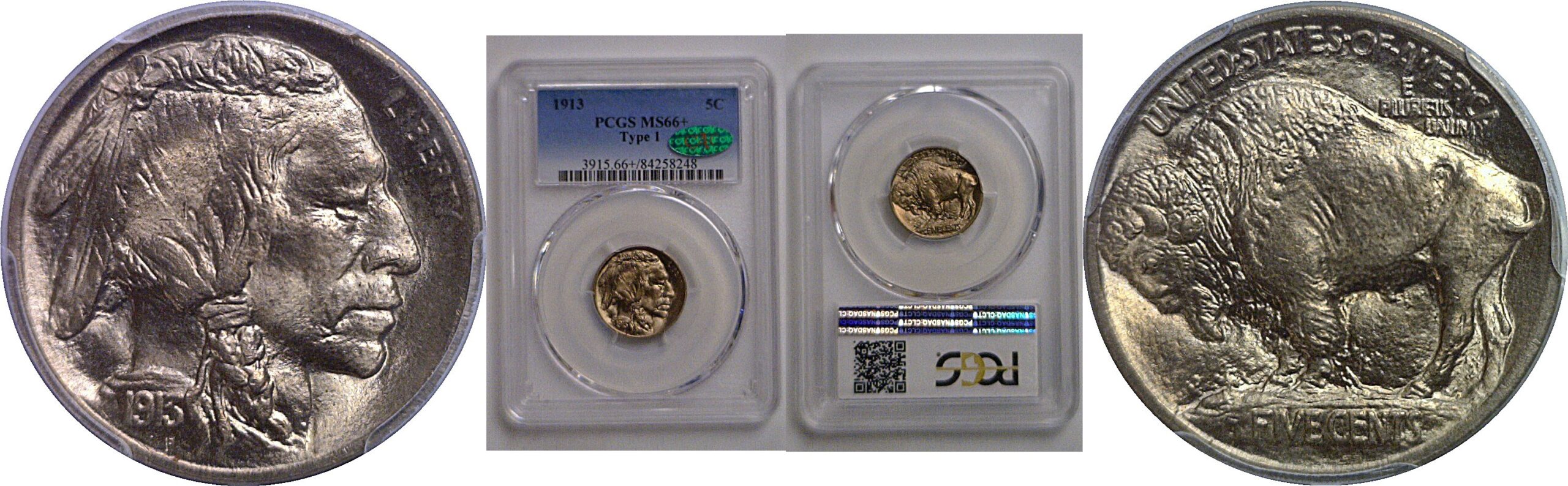 1913 T-1 Buffalo Nickel   PCGS MS-66+  CAC