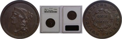 1854 Large Cent Pattern  Judd-161   ANACS EF-40