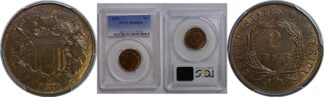 1870 Two Cent Piece   PCGS MS-65 RB