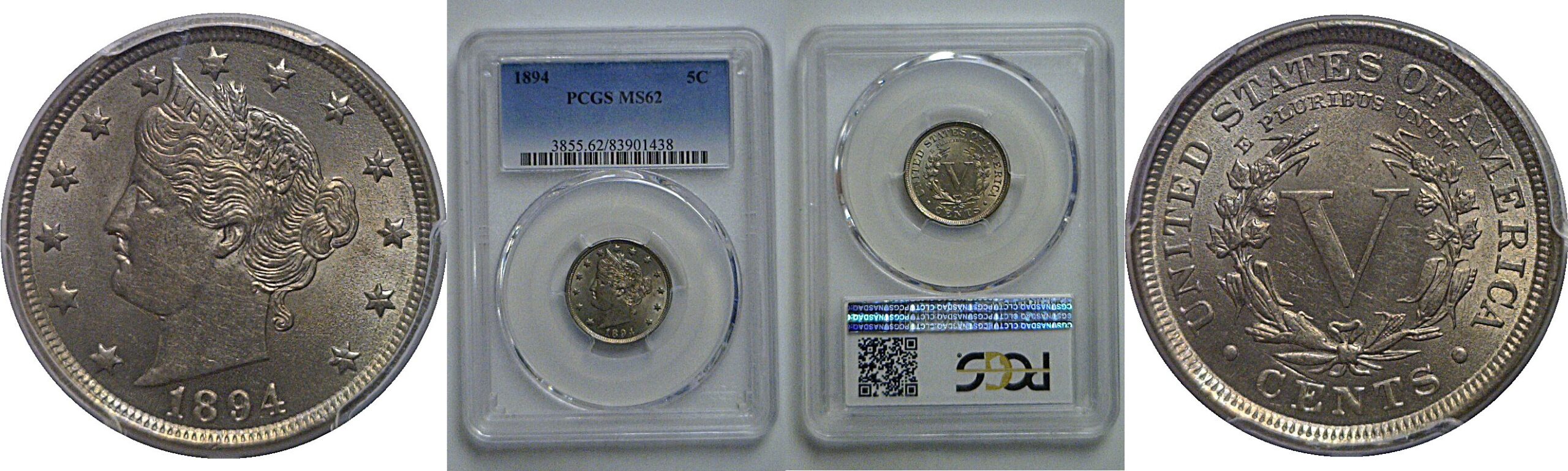1894 Liberty Nickel   PCGS MS-62