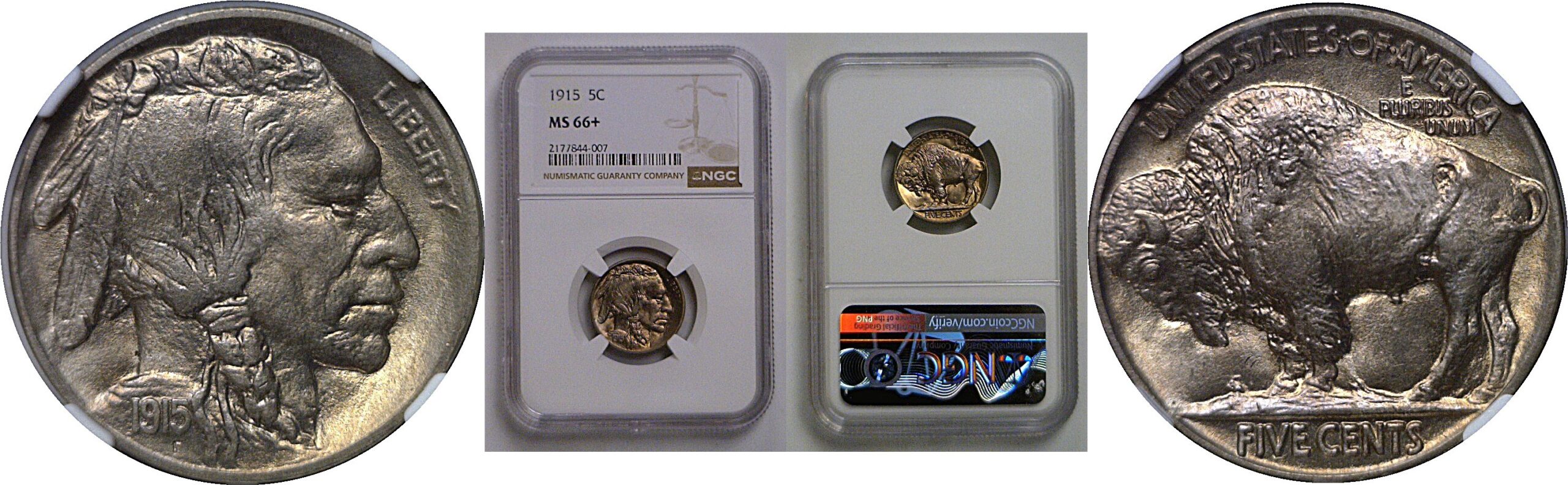 1915 Buffalo Nickel   NGC MS-66+