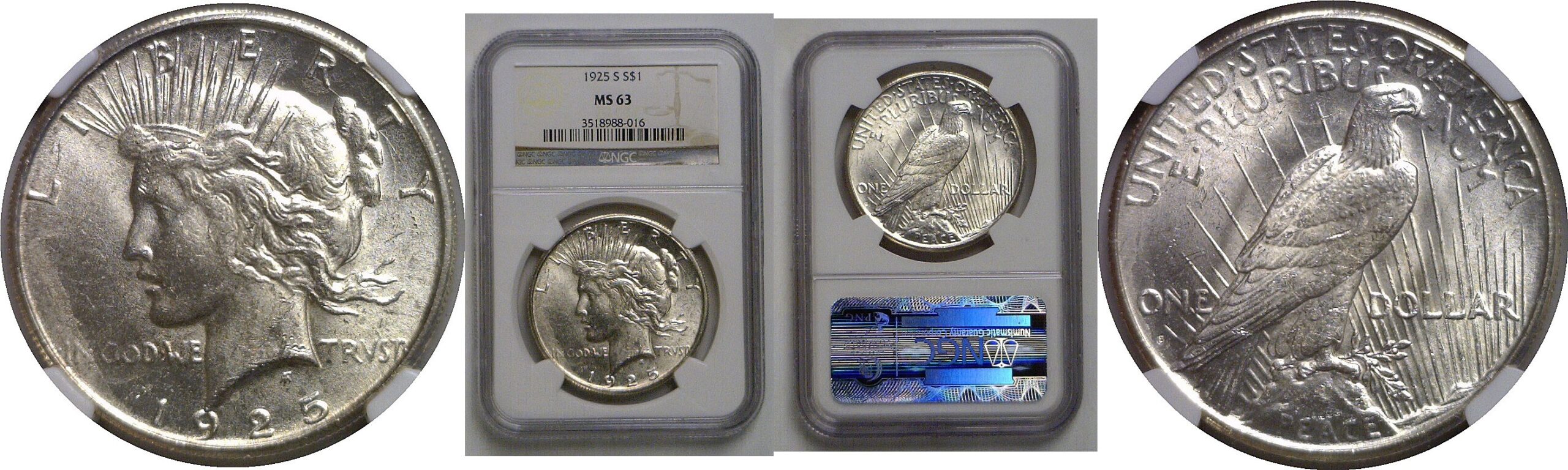 1925-S Peace Dollar   NGC MS-63