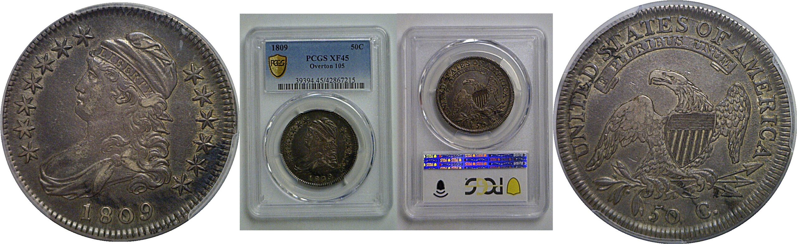 1809 Bust Half Dollar   PCGS XF-45