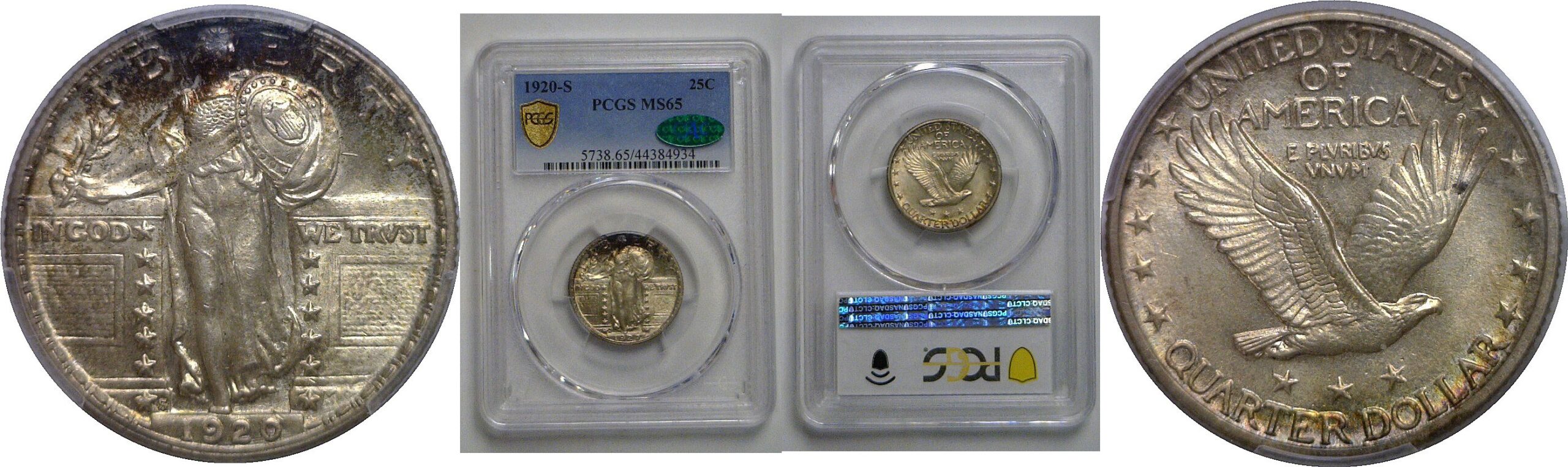 1920-S  Standing Liberty Quarter    PCGS MS-65  CAC