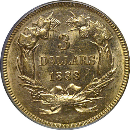 1888  $3 Princess    PCGS MS-62 - Image 3
