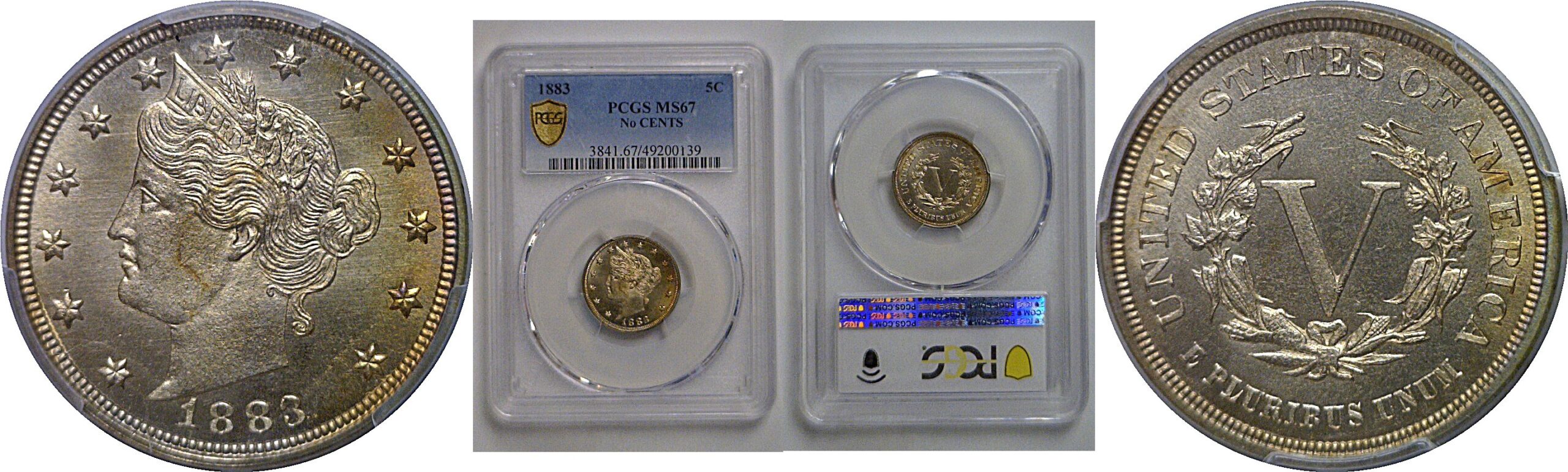 1883 N/C Liberty Nickel    PCGS MS-67