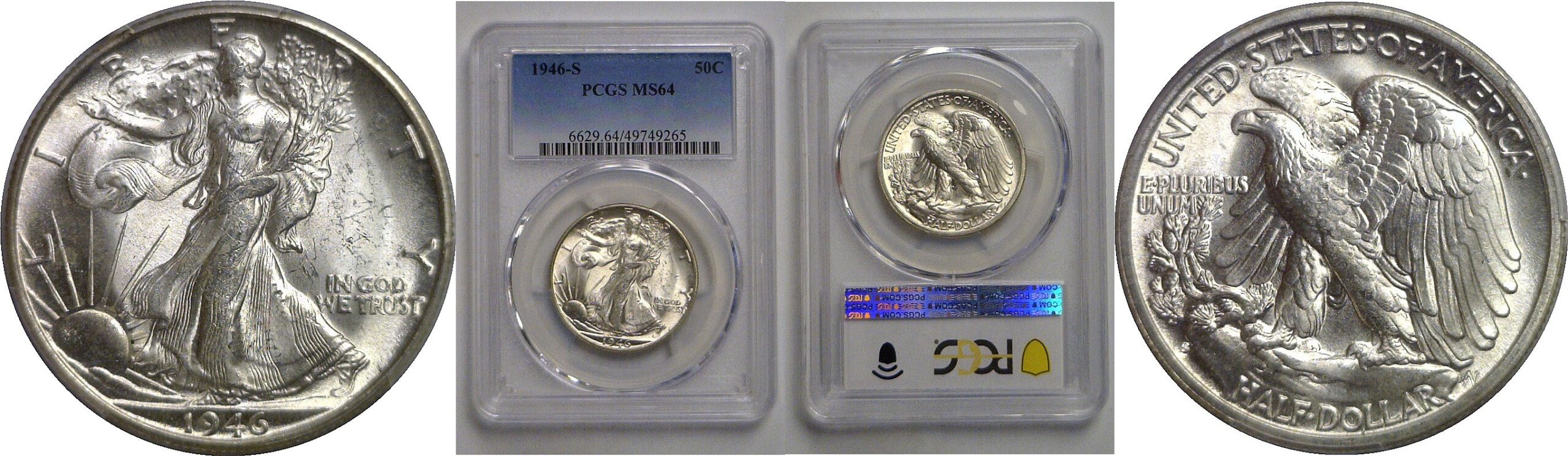1946-S Walking Liberty Half Dollar   PCGS MS-64