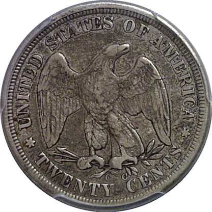 1875-CC Twenty Cent Piece    PCGS VF-25 - Image 3