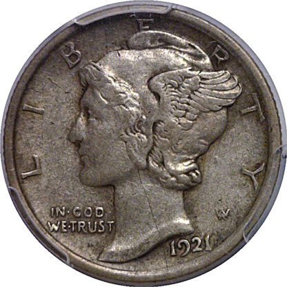 1921 Mercury Dime   PCGS XF-40  CAC - Image 2